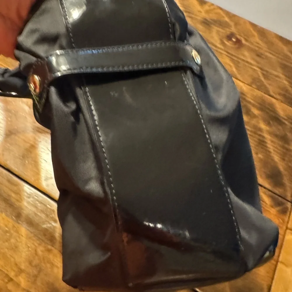 Kate Spade Stevie Nylon and Patent Leather satchel. Black. Light weight.